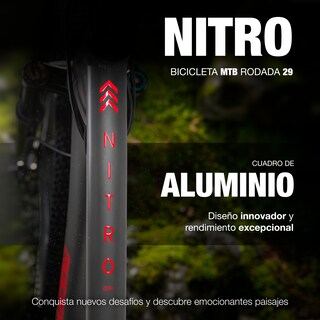 Foto 2 | Foto 2 | Rocatomic Bicicleta De Montaña Nitro R29 21v Cambios Shimano Frenos Mecánicos Doble Suspensión (gris)