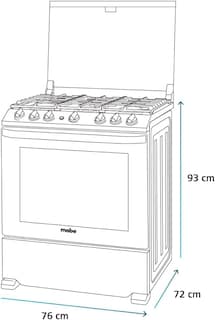 Foto 2 | Foto 2 | Estufa Mabe 30'' Emh7602jbs0 con Capelo Black Slate