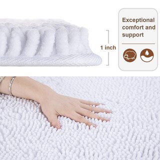 Foto 3 | Foto 3 | Alfombra De Baño Lochas Luxury Shaggy De 60 X 120 Cm Color Blanco - Venta Internacional.