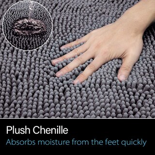 Foto 2 | Foto 2 | Alfombra De Baño Lochas Luxury Shaggy De 50 X 75 Cm Color Gris - Venta Internacional.