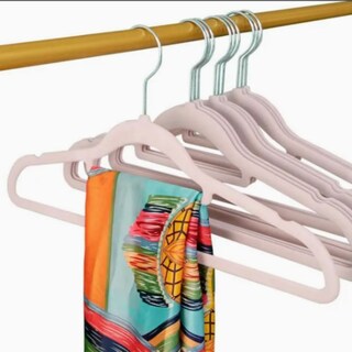 Foto 8 | Foto 8 | Ganchos para Ropa con Terciopelo Blanco 50 Piezas