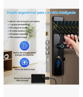 Foto 3 | Foto 3 | Cerradura Electrónica Inteligente Huella 5 Modos