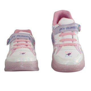 Foto 2 | Foto 2 | Tenis Choclo Led Para Niña Dinosaurios Love Colores Pastel Rosa Lila Comodos Ligeros Antiderrapantes Con Velcro
