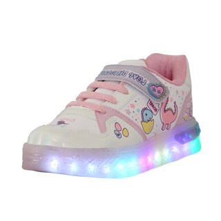 Foto 3 | Foto 3 | Tenis Choclo Led Para Niña Dinosaurios Love Colores Pastel Rosa Lila Comodos Ligeros Antiderrapantes Con Velcro