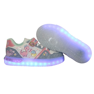 Foto 5 | Foto 5 | Tenis Choclo Con Luces Led Para Niña Diseño Dinosaurios Ajuste Velcro Comodo Ligero Colores Pastel Y Mezclilla