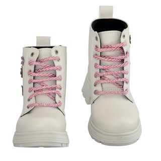 Foto 3 | Foto 3 | Bota Botin Para Niña En Color Latte Beige Con Estoperoles De Flores Tornasol Ligeras Comodas Antierrapantes Moda Casual Urbana