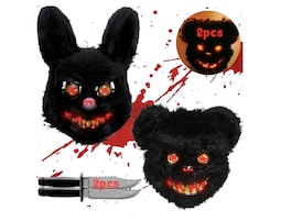 Mascara De Conejo Xtellar Y Oso Mascaras De Halloween Mascara Led