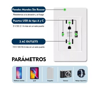 Foto 3 | Foto 3 | Toma De Corriente Del Americanos Para Pared Usb