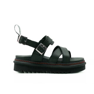 Foto 1 | Foto 1 | Sandalias Offlander  Tipo Romana  Piel Crazy  Negro  Tiras Cruzadas