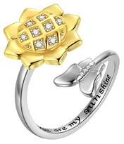 Anillo Xtellar Ajustable de Girasol Antiestrés Giratorio