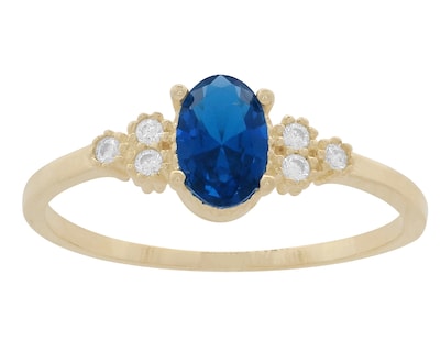 Foto 1 | Foto 1 | Anillo Oval Azul #8 Oro 10k Horoz C11488