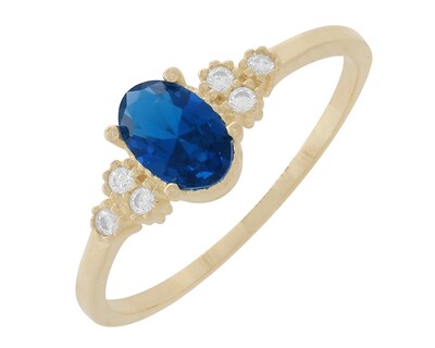 Foto 2 | Foto 2 | Anillo Oval Azul #8 Oro 10k Horoz C11488