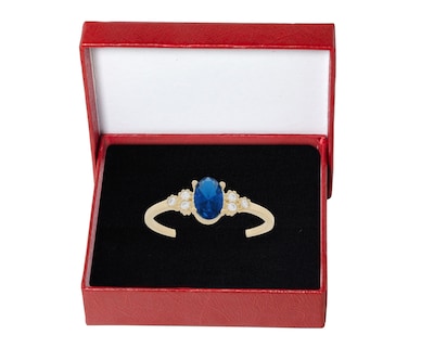 Foto 4 | Foto 4 | Anillo Oval Azul #8 Oro 10k Horoz C11488