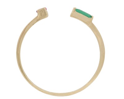 Foto 3 | Foto 3 | Anillo Baguettes Abierto #7-9 Oro 10k Horoz C1149