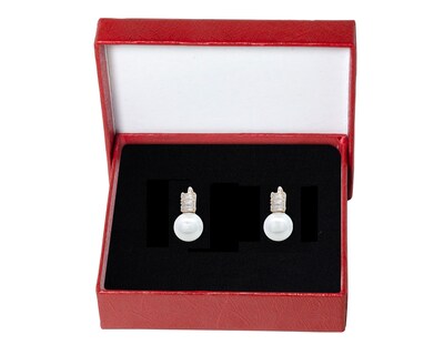 Foto 4 | Foto 4 | Arete Perla Blanca Chapa De Oro 18k Horoz Ch605