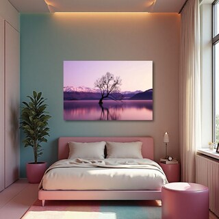 Foto 1 | Foto 1 | Cuadro Decorativo Paisaje 60x80cm Lago Púrpura