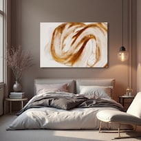 Cuadro Decorativo Abstracto 60x80cm Vórtice Ámbar