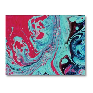 Foto 2 | Foto 2 | Cuadro Decorativo Abstracto 40x60cm Turquesa Neón