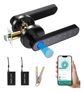 Foto 2 | Foto 2 | Cerradura Con Contraseña Y Huella Dactilar Negro