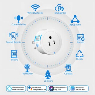 Foto 2 | Foto 2 | 2 Enchufes Inteligentes Wifi Contacto Alexa Google Home Smart Plug 110/220v 10a Interruptor Inteligente