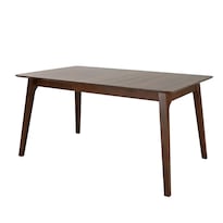 Mesa De Comedor Extensible Rockwell Para 4  6 Y 8 Personas | Mesa De Madera Con Acabado De Nogal Estilo Moderno