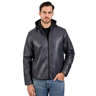 Foto 1 | Foto 1 | Chamarra Azul Para Hombre  Marca Lee Con Gorro Desmontable