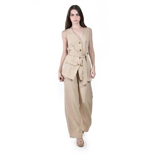 Foto 5 | Foto 5 | Set Sin Mangas Con Cinto Roman Fashion /juvenil 4135 (beige) Beige