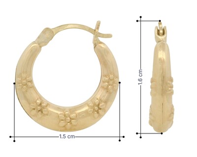 Foto 5 | Foto 5 | Arracada Niña Flores Oro Oro 10k Horoz Ci293