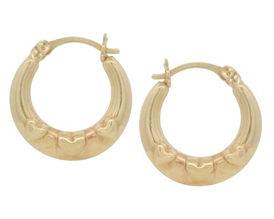 Foto 1 | Foto 1 | Arracada Niña 3 Corazones Oro Oro 10k Horoz Ci292