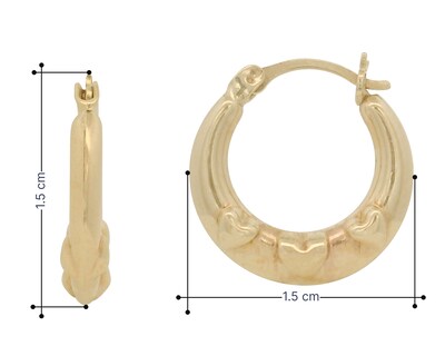 Foto 5 | Foto 5 | Arracada Niña 3 Corazones Oro Oro 10k Horoz Ci292