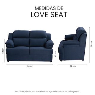 Foto 7 | Foto 7 | Love Seat Trinity Kendra Color Azul 2 Plazas