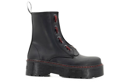 Foto 1 | Foto 1 | Botas Offlander Tipo Militar Chunky Piel Crazy Negro Doble Cierre