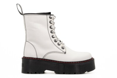 Foto 1 | Foto 1 | Botas Offlander Tipo Militar Chunky Piel Napa Blancas para Mujer