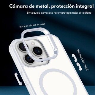 Foto 3 | Foto 3 | Funda Case Deluxe Uso Rudo para iPhone 17 Pro Max Magsafe Blanco