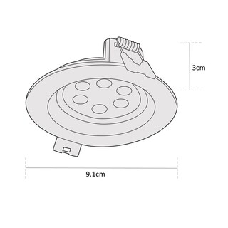 Foto 8 | Foto 8 | Estevez  Luminaria Led Dirigible  Para Empotra r Dots Cct  3 Pulgadas  5 Watts  Cct  Color Blanco  3 Temperaturas De Luz