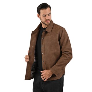 Foto 4 | Foto 4 | Wrangler Chamarra Casual Para Hombre En Piel Sintética Color Café.