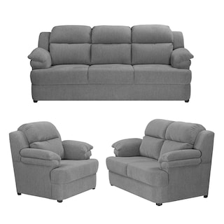 Foto 1 | Foto 1 | Sala Trinity Kendra Color Gris 3 Piezas ( Sillón + Love Seat + Sofá )