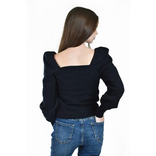 Foto 3 | Foto 3 | Sueter De Escote Cuadrado Roman Fashion /juvenil 7495 (negro) Negro