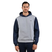 Hoodie Lee Para Hombre Con Gorro En Color Gris Y Azul.