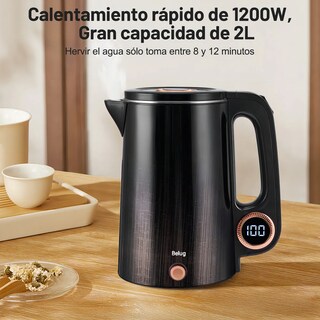 Foto 2 | Foto 2 | Jarra Eléctrica Doble Capa con Apagado Automático Negra 2 Litros