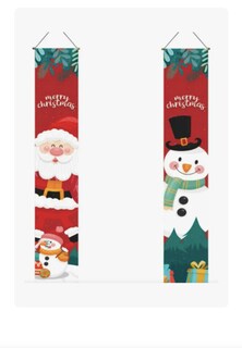 Foto 2 | Foto 2 | Pancartas De Navidad Papá Noel Coraciones Navideñas El Par Rojo