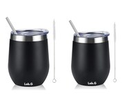 Vaso Térmico Lab.g De Acero Inoxidable 2 Pz Negro