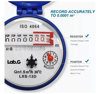 Foto 2 | Foto 2 | Medidor De Agua  Lab.g Potable Medidor De Agua 1/2 Chorro Único Azul