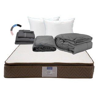 Foto 1 | Foto 1 | Colchón Restonic Nautilus King Size + Almohada Royal Twin + Protector Lux + Sábanas Royal + Edredón Homy