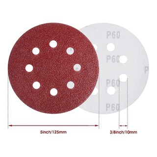 Foto 2 | Foto 2 | Juego 150 Pcs Discos De Lija Lab.g  Perforado De 5 Pulgadas Autoadherible Rojo