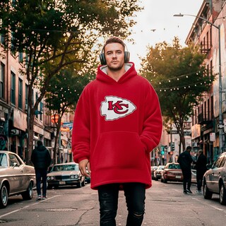 Foto 5 | Foto 5 | Poncho Nfl Unisex Reversible Kansas City Chiefs 100% Oficial