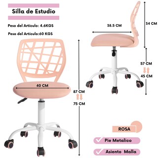 Foto 3 | Foto 3 | Silla De Estudio Ajustable - Silla De Computadora Para Teenager Y Adulto Gomyhome