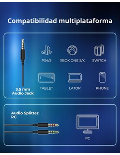 Foto 5 | Foto 5 | Audífonos Gamer Headset Alámbricos Havit 3.5mm Sonido Envolvente