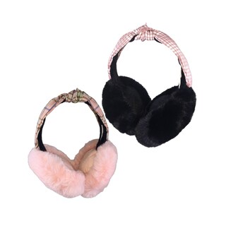 Foto 1 | Foto 1 | Kit 2 Pzs Orejera Afelpadas Para Mujer / Niña Coral Y Negro