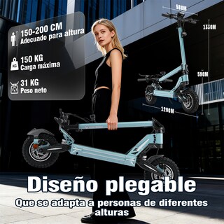 Foto 7 | Foto 7 | Scooter Eléctrico Honey Whale G3 Pro Azul